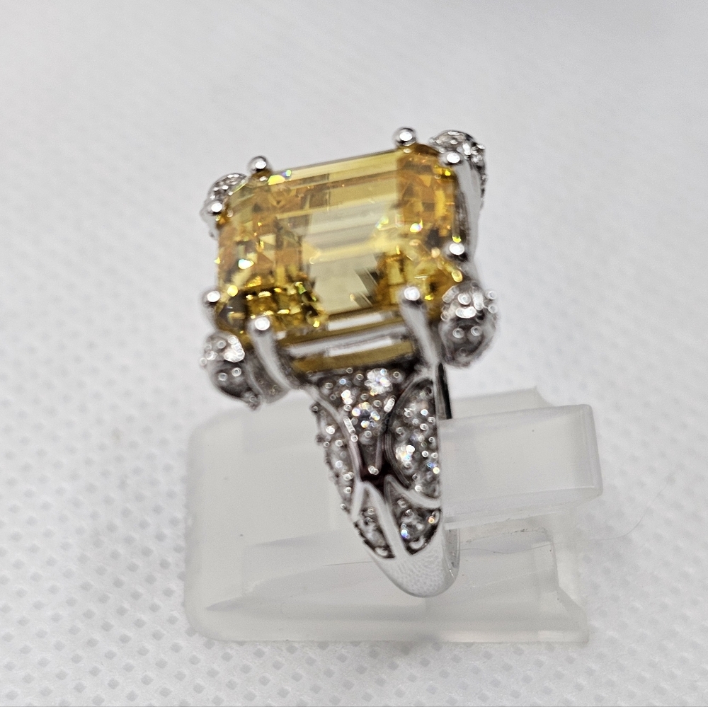 Victoria Wieck Canary Yellow Citrine Absolute Ring Sterling Silver Sz 7! - Picture 7 of 17